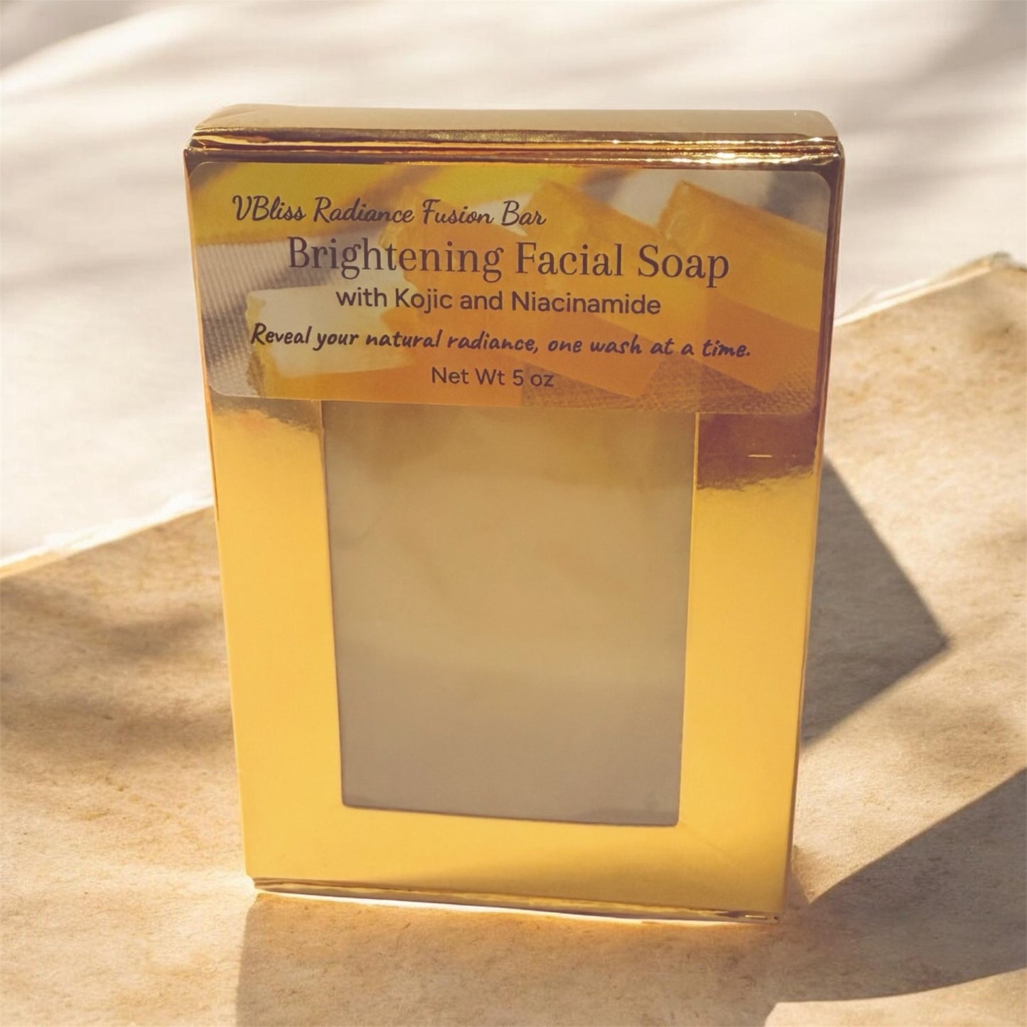 VBliss Radiance Fusion Bar - Brightening Facial Soap with Kojic and Niacinamide