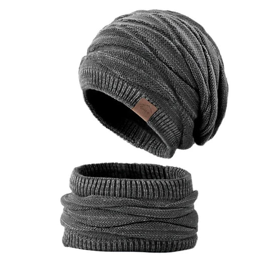 Beanie and Scarf Winter Fleece Set
